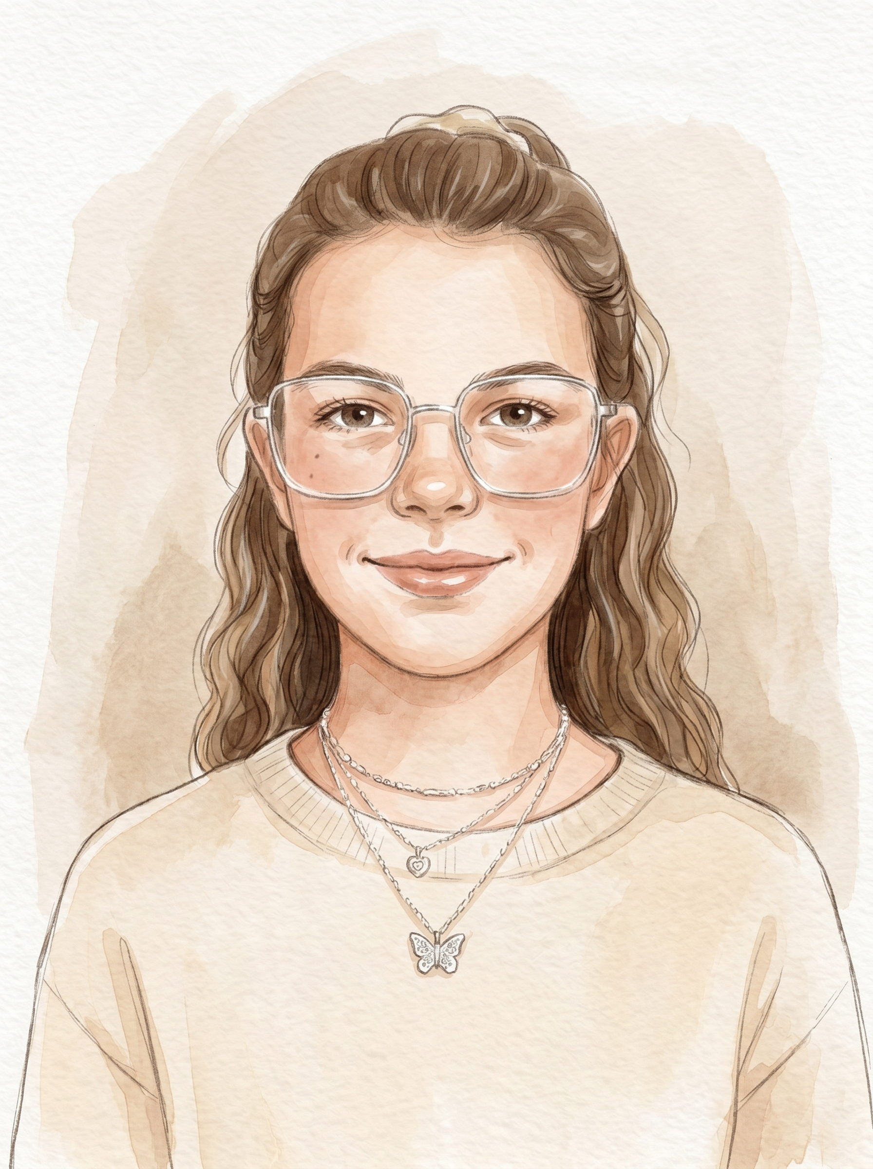 Portrettillustrasjon av Sofie